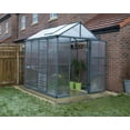 thumbnail image 4 of Palram - Canopia Glory 6' x 8' Walk-In Greenhouse - Gray - with Automatic Roof Vent Opener, 4 of 13