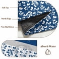 thumbnail image 6 of 3'x5' Area Rugs, Blue Yellow Indoor Outdoor Area Rug for Living Room Bedroom, Botanical Floral Motifs Wildflower Striped Washable Bathroom Rugs Kitchen Floor Carpet Mats Home Decor Aesthetic, 6 of 8