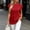 #0084-Red, variant on Women's Casual Cap Sleeve Color Solid Tops Crewneck Sweatshirts Comfy Loose Fit Pullover Daily