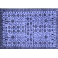 thumbnail image 1 of Ahgly Company Machine Washable Indoor Rectangle Southwestern Blue Country Area Rugs, 7' x 9', 1 of 4