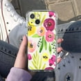thumbnail image 5 of Summer Flower Case for iPhone 14,Aesthetic Colourful Floral Pattern Soft TPU Full Cover Case, 5 of 5