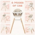 thumbnail image 4 of Patiojoy 3 in 1 High Chairs for Babies and Toddlers, Eat and Grow Convertible Highchair with Foot Rest Beige, 4 of 9