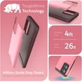thumbnail image 2 of TUDIA Merge Étui Motorola Edge 2024 Robuste Résistant Double Couche Mince - Rose Fumé, 2 of 7