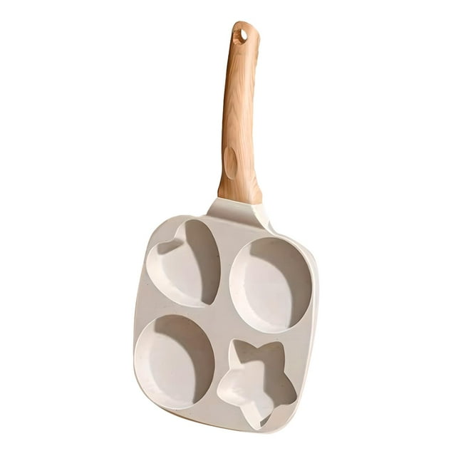 Poêle à Frire Crêpière 4 Tasses Portable avec Poignée Suspendue Cuiseur à Ufs