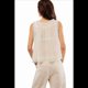 thumbnail image 2 of Blusas de Verano Bohemias con Lazo Frontal para Mujer, Blusas Playeras de Encaje con Botones, Sin Mangas, de de , Y2k 2025, Blancas, L, 2 of 6