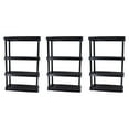 thumbnail image 1 of Gracious Living Étagère de Rangement à 4 Tablettes Réglables, Capacité Moyenne, Noir, 1 of 12