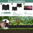 thumbnail image 4 of 20PCS Lawn Gardens Fence Edgings Kit Easy to Install Versatile Edging Border No Dig Landscape Sturdy Gardens Landscape Edging Borders Stable Interlocking Landscaping Edging for Outdoor-black-, 4 of 10