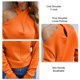 thumbnail image 3 of Suéter De Manga Larga, Suéter De Punto De Moda Cruzado Con Cuello En V Para La Oficina ANGGREK Naranja M, 3 of 5