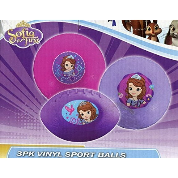 Sofia the First ** 3 Pack ** Vinyl Sports Balls