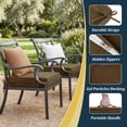thumbnail image 4 of Kimunuk 4Pcs Outdoor Slipcovers for Chair Cushions , 24" x 24" Replacement Waterproof Non-Slip Patio Seat Cushion Covers with Handle,Chocolate, 4 of 7
