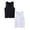 Black 1PCS & White 1PCS, variant on Men's Ice Silk Tank Top 2 Pack ,Traceless Thin Undershirts V-Neck Sleeveless A-Shirt Basic Athletic Bodybuilding Vest