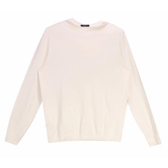 04651/ Men's White Cotton Hooded Sweater Pullover - S