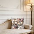 thumbnail image 6 of Colorful Butterfly Pattern Throw Pillow Cover, Soft Polyester Cushion Case for Sofa Bed or Chair, Machine Washable Square Cover, 18 Inch, For Spring Home Decoration, 6 of 6