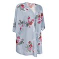 thumbnail image 1 of Boho Impreso Gasa Verano Blusa Gray XL Hugo mujeres del kimono de la gasa, 1 of 10
