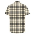 thumbnail image 3 of Mens Short Sleeve Button Down Shirts 2025 Summer Plaid Print Lapel Beach Shirts for Men Fashion Lightweight Casual Work Shirts, 3 of 5