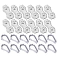 thumbnail image 3 of Lefu 12PCS Duplex Clamp and Wire Rope Thimble Kit 304 Stainless Steel Rope Clip, 3 of 5