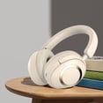 thumbnail image 2 of CXALSSY X3 Active Noise Cancelling Headphones, Over-Ear Headphones with Mic for Kids/Adults/Teen/School/TV, Beige, 2 of 6