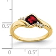 thumbnail image 2 of Primal Gold 10 Karat Yellow Gold Garnet and Diamond Ring, 2 of 4
