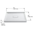 thumbnail image 3 of Kohler 9393-95 42 x 42 in. Archer Alcove Shower Center Base Drain - Ice Gray, 3 of 7