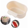 thumbnail image 1 of Kitchen Drainage Strainer Basket Corner Sink Strainer Basket Hanging Sink Corner Colander Triangle Multifunctional Kitchen Sink Waste Filter(Beige), 1 of 4