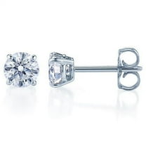 (0.70 carat) 14K White Gold Round Diamond Stud Earrings in I3 Clarity