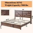 thumbnail image 6 of Merluxy King Size Farmhouse Bed Frame with Barn Door Headboard, Platform Bed Frame with Wood Slats, Under Bed Storage Space, Reclaimed Barnwood, 6 of 8