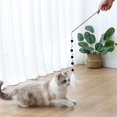 thumbnail image 4 of Pompom Cat Toy Interactive Sticks Feather Toys Kitten Teasing Playing Ball, 4 of 5