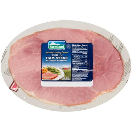 Farmland Water Added Bone In Smoked Ham Steak 1.14 Pound – 12 per case. Farmland Water Added Bone In Smoked Ham Steak 1.14 Pound – 12 per case.