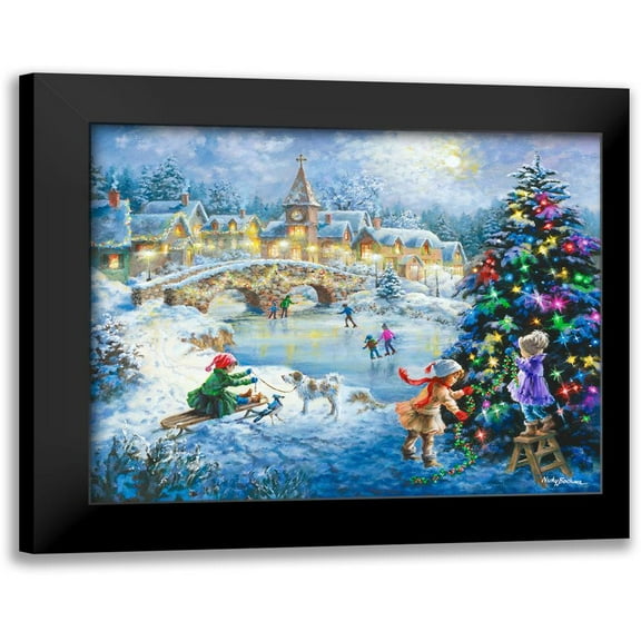 Joyful Celebration 14x12 Black Modern Framed Museum Art Print Titled - Boehme, Nicky