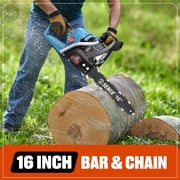 SENIX 46CC 4-Cycle Gas Powered Chainsaw, 16 Bar and Chain, Cordless Chain Saw with Loop Handle for Wood Cutting and Tree Trimming Automatic Oiler, CS4QL-L3