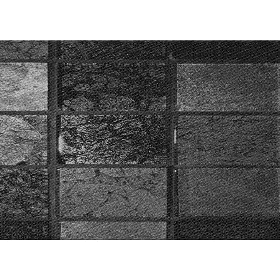 Ahgly Company Indoor Rectangle Patterned Midnight Gray Area Rugs, 5' x 7'