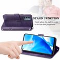 thumbnail image 2 of Allytech Wallet Case for OnePlus Nord N200 5G /DE2117 Phone Case, Embossed Four Leaf Clover PU Leather Folio Kickstand Case with Magnetic Closure/Hand Strap for Oneplus 1+ Nord N200 5G, Purple, 2 of 3