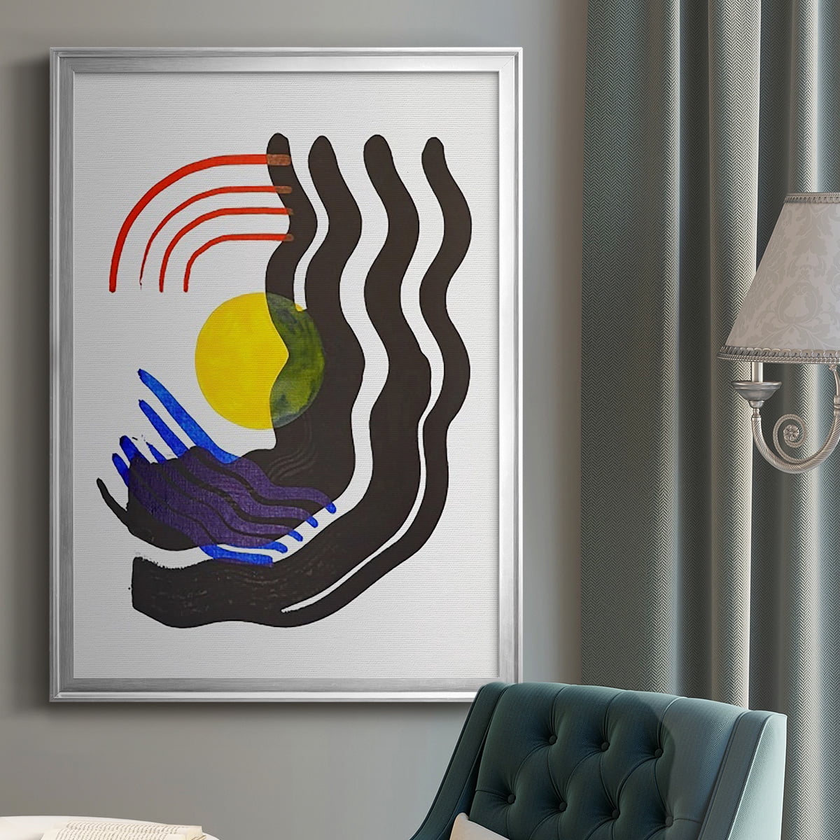 Shifting III Premium Framed Print, in Gold, Black, or Silver - Ready to Hang