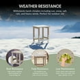 thumbnail image 4 of WestinTrends Outdoor Side Table, All Weather Poly Lumber Adirondack Small Patio Table Square End Table for Pool Balcony Deck Porch Lawn Backyard, Weathered Wood, 4 of 13