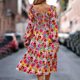 thumbnail image 5 of ICHUANYI Clearance Womens Fall Winter Vintage Dress Long Sleeve Print Dress(Pink, M) ICHUANYI WER2023081512959, 5 of 7