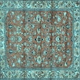thumbnail image 1 of Ahgly Company Indoor Square Persian Light Blue Traditional Area Rugs, 6' Square, 1 of 4