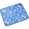 thumbnail image 2 of Extra Large 100×70cm Pressure Activated Gel Pet Cooling Mat, Self Cool Summer Ice Pad No Refrigeration Required, Soft Cloth Portable Sofa Floor Rest Bed for All Cats Small Medium Giant Dogs, 2 of 5