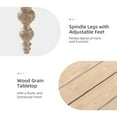 thumbnail image 5 of Lift Top Coffee Table with Storage Solid Wood Legs 52" Wide Center Table Living Room, 5 of 9