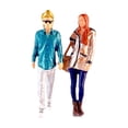 thumbnail image 1 of KLKCMS 2 Pieces 1/64 Boys Girls Model People Figurines DIY Scene Desktop Decoration, 1 of 9