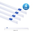 thumbnail image 2 of 4pcs Plastic Wrap Cutter, 13in Plastic Wrap Slide Cutter Snap Card Slot Installation Replacement for Aluminum Foil Wax Paper Parchment Paper Wrap Dispenser, Blue, 2 of 6
