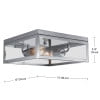 thumbnail image 2 of Globe Electric Watt Memphis 2-Light Chrome Flush Mount Ceiling Light, 2 of 3