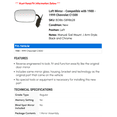 thumbnail image 2 of Left Mirror - Compatible with 1988 - 1999 Chevy C1500 1989 1990 1991 1992 1993 1994 1995 1996 1997 1998, 2 of 2