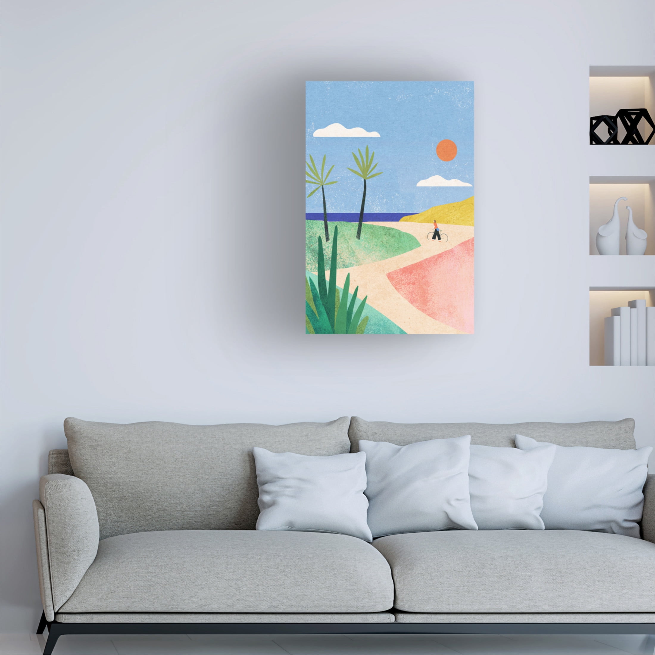 Trademark Fine Art longwayhome  Beach Girl Canvas Wall Art