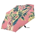 thumbnail image 3 of ALAZA Vintage Palm Tree UPF 50+ Compact Folding Umbrella for Rain Travel Umbrella Packable, 3 of 8
