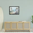 thumbnail image 2 of Stupell Coastal Town Seaport Sailboats Landscape Painting Black Floater Framed Art Print Wall Art, 2 of 6