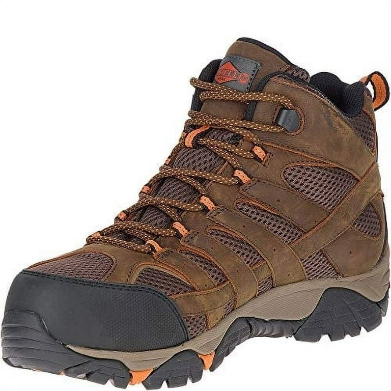 MERRELL WORK Mens Moab Vertex Mid WP Comp Toe Work Boot Clay