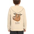 thumbnail image 4 of Xoenoiee Girls Hoodies Branch Sloth Star Print Hooded Sweatshirt for Kids with Front Kangaroo Pocket Long Sleeve Hoodiesfor Fall Winter Clothes Pullover Athleticwear, L, 4 of 7