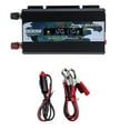 thumbnail image 1 of Inversor de Corriente de Onda Sinusoidal Pura de 300 W, de 12 V a 110 V, con Adaptador para Enchufe de Coche, Puertos de Carga Usb de 2 a y 2 Pinzas para Batería con Pantalla Led., 1 of 5