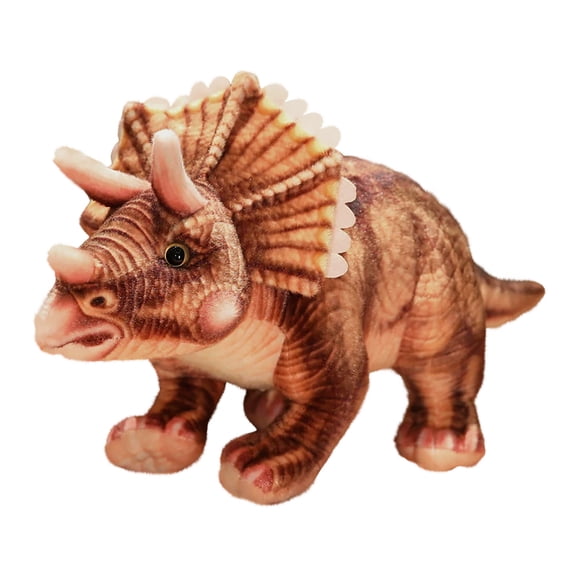 13.7" Cute Triceratops Plush Stuffed Animal - Soft Dinosaur Pillow Toy with Premium Plush Fabric & PP Cotton - Washable Gift for Birthdays, Holidays, Decor (35cm/1Pc)