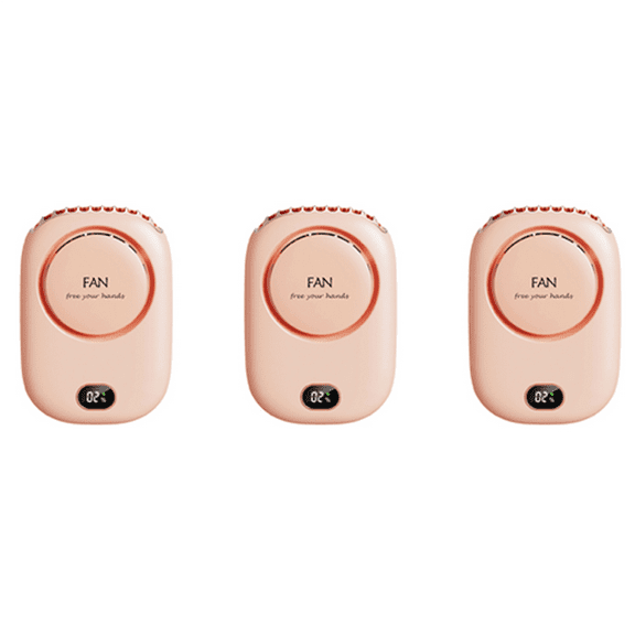 3X Fan Mini USB Cooler Rechargeable Ventilador Travel Handheld Portable Silent Small Electric Cooling Fans Pink